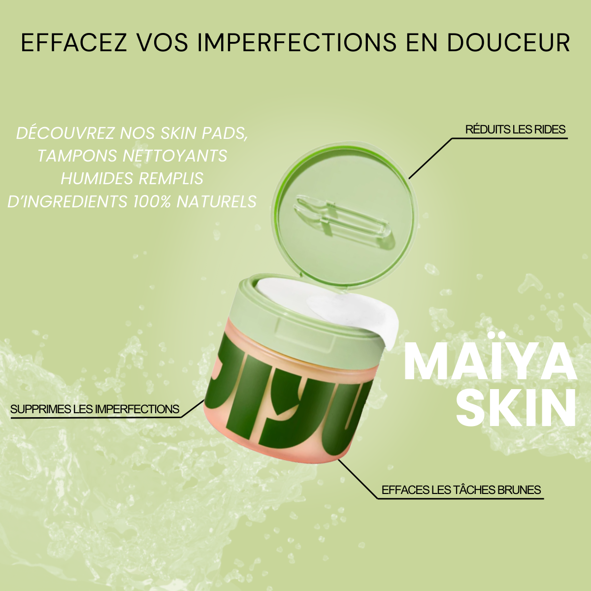 JIYU - 100 Pads tonifiants